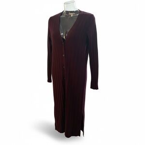 Long Brown Cardigan, S
